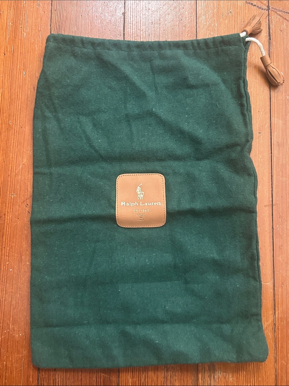 Ralph Lauren Green Soft Dust Bag